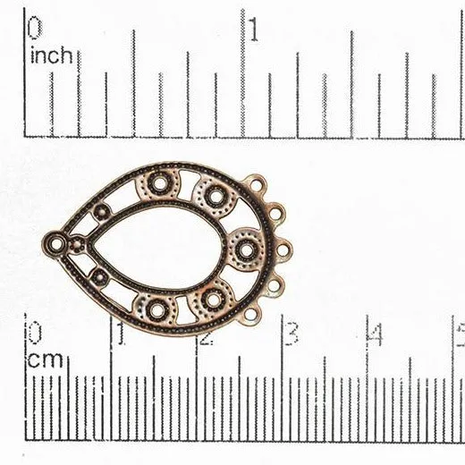 29mm x 20mm 5-to-1 Teardrop Chandelier Ear Wires - Made of Brass - Sold Individually - EW120