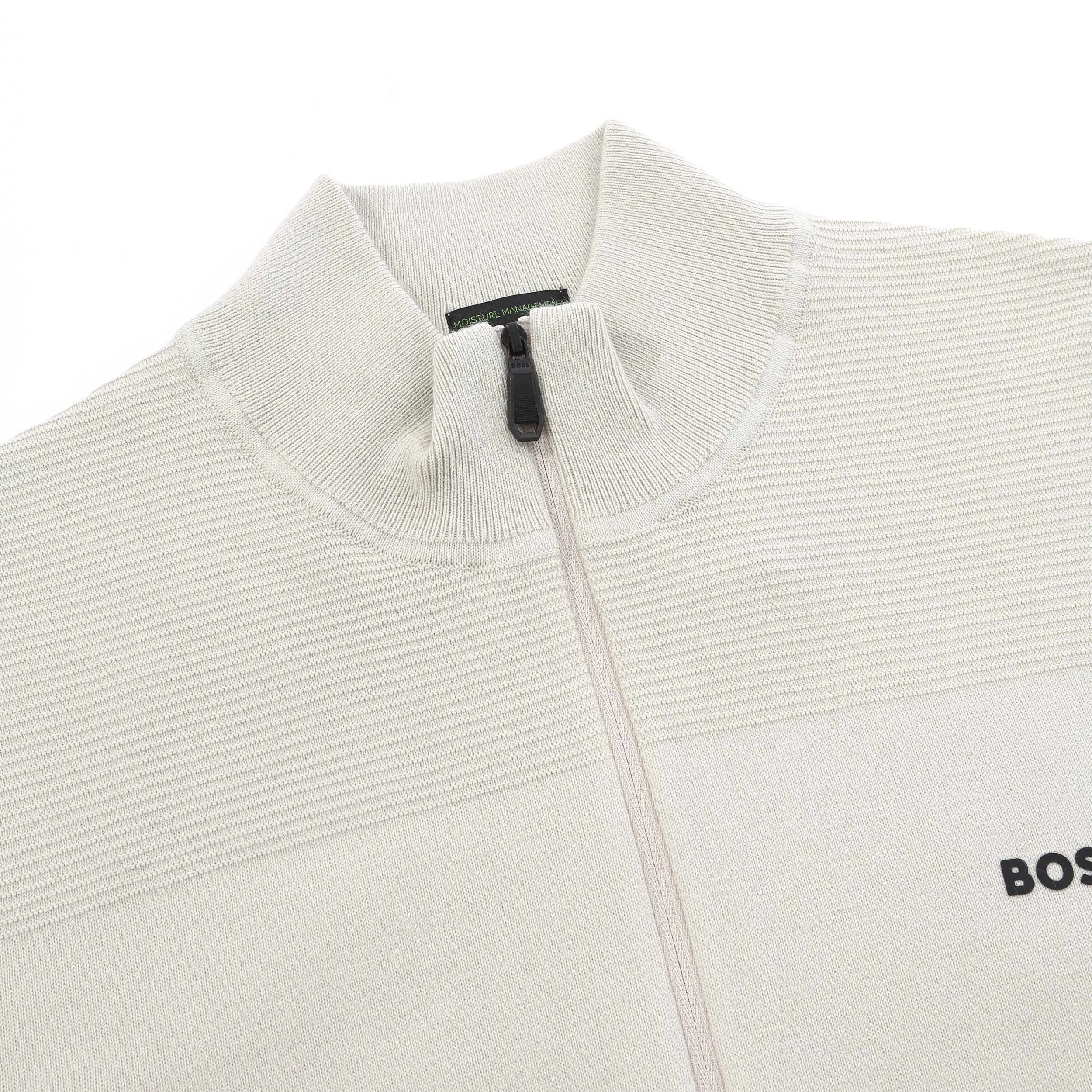 BOSS Momentum X QZ Knitwear in Light Beige