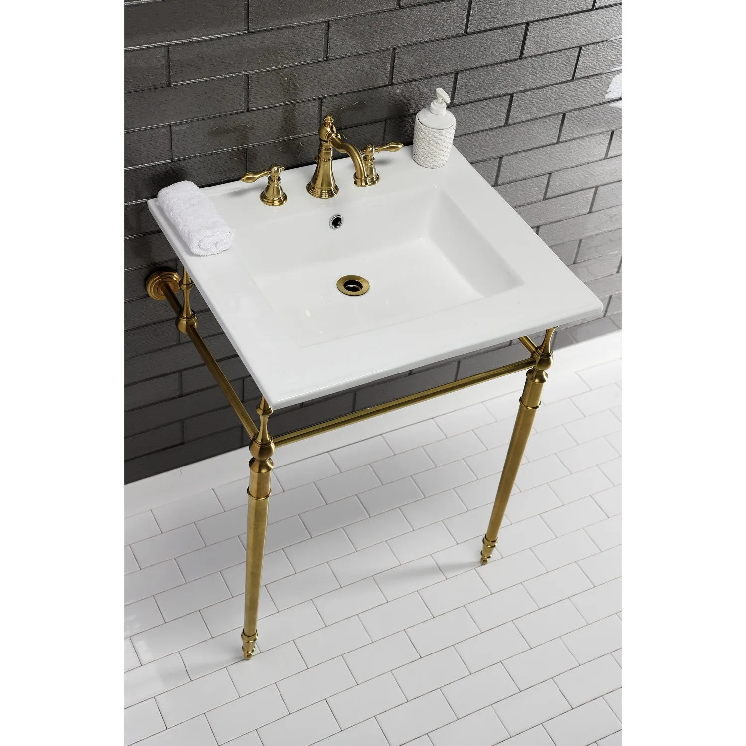 Continental LBT25227W38 25-Inch Ceramic Vanity Sink Top, White