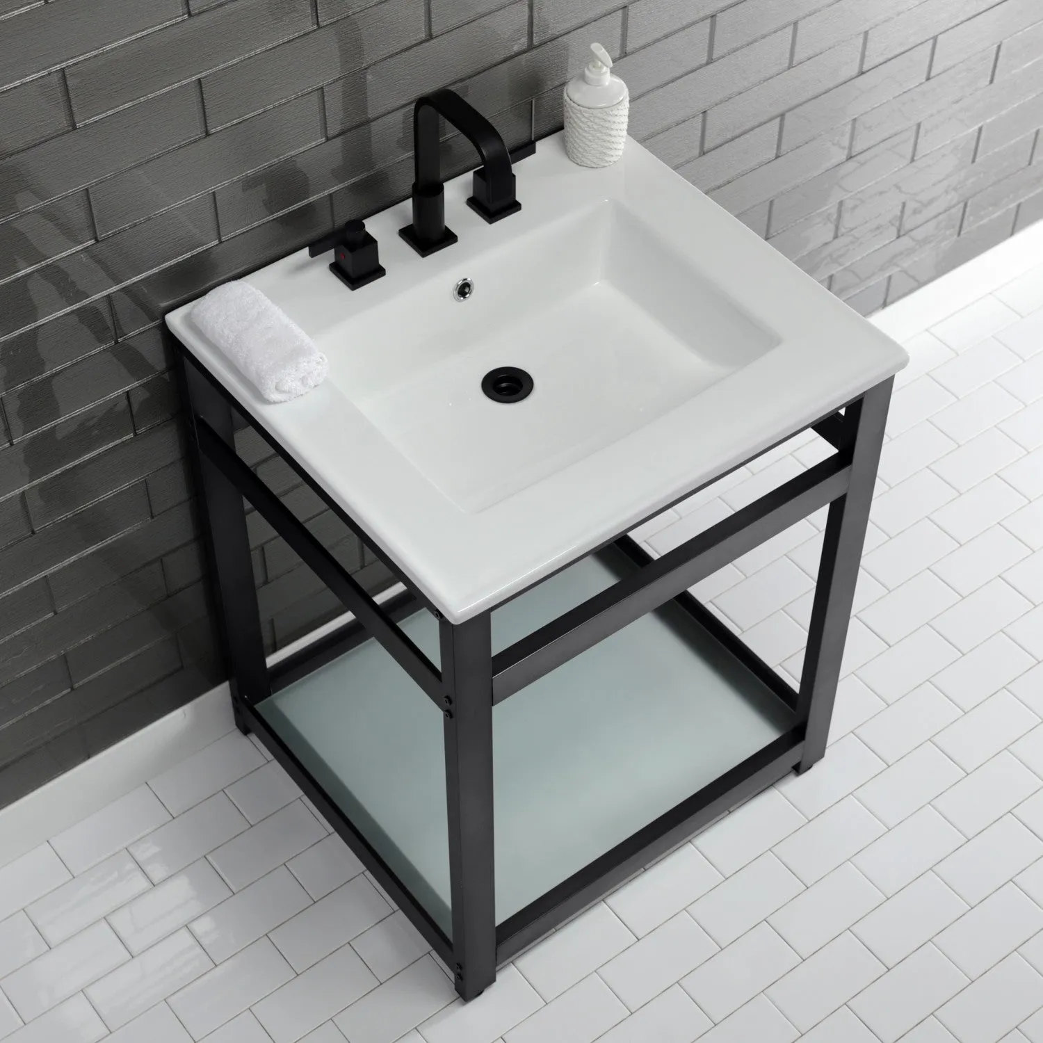 Continental LBT25227W38 25-Inch Ceramic Vanity Sink Top, White