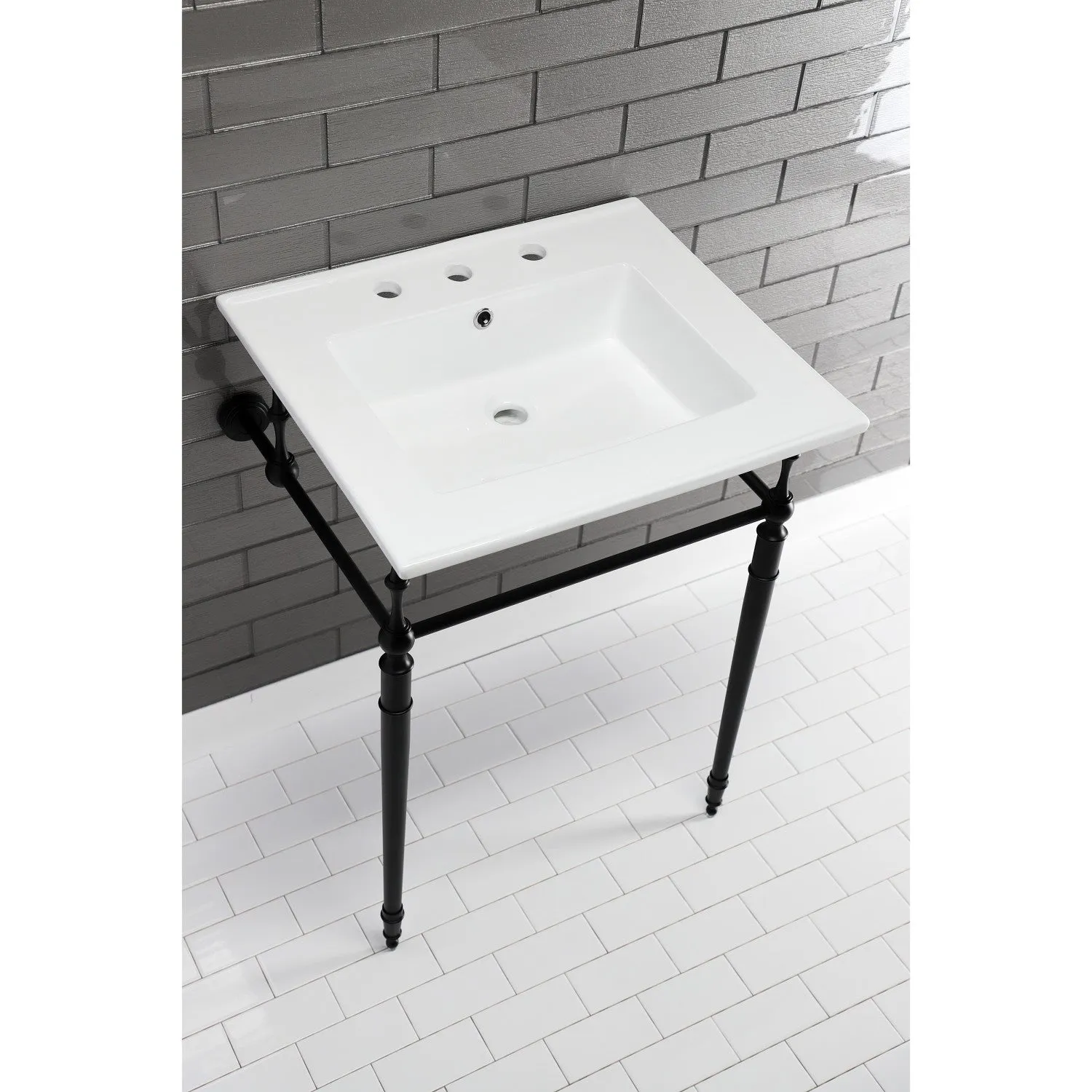 Continental LBT25227W38 25-Inch Ceramic Vanity Sink Top, White
