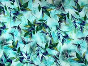 Digital Summer Viscose - Floating Leaves