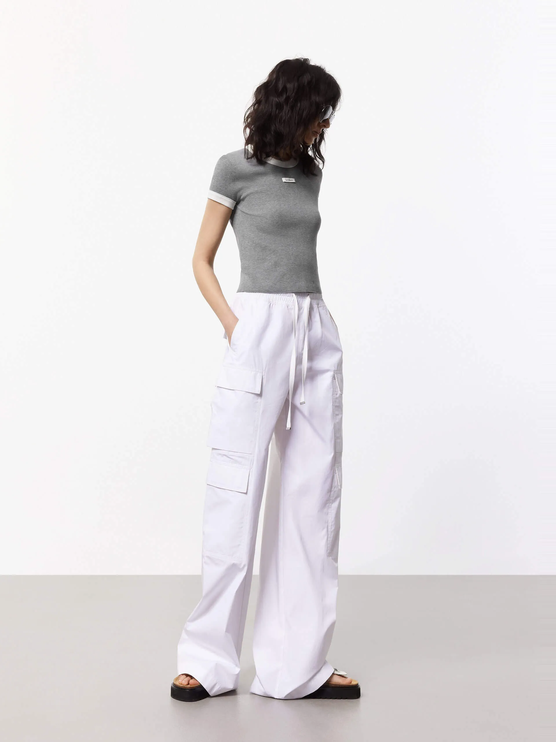 Elasticated Straight Leg Pants