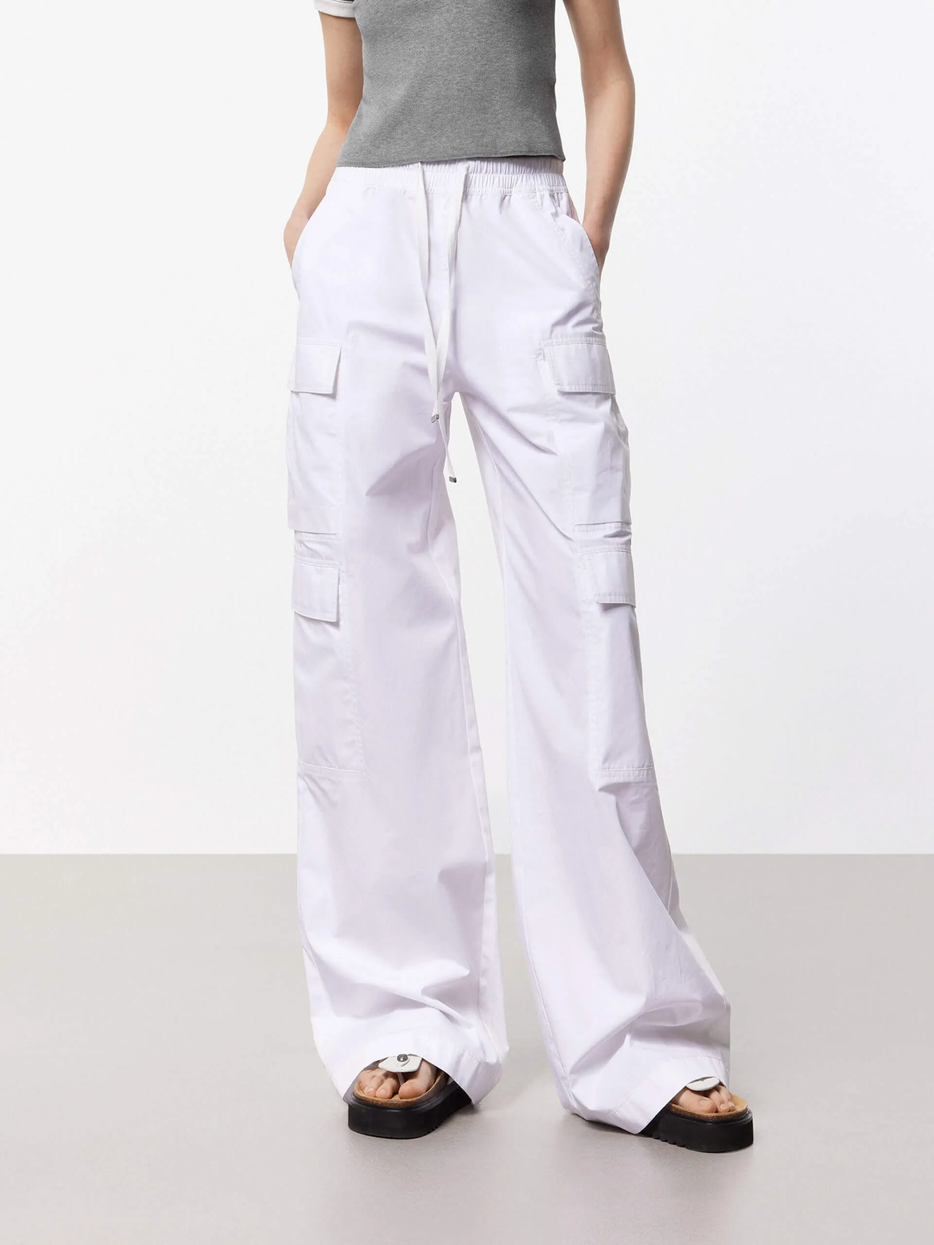 Elasticated Straight Leg Pants