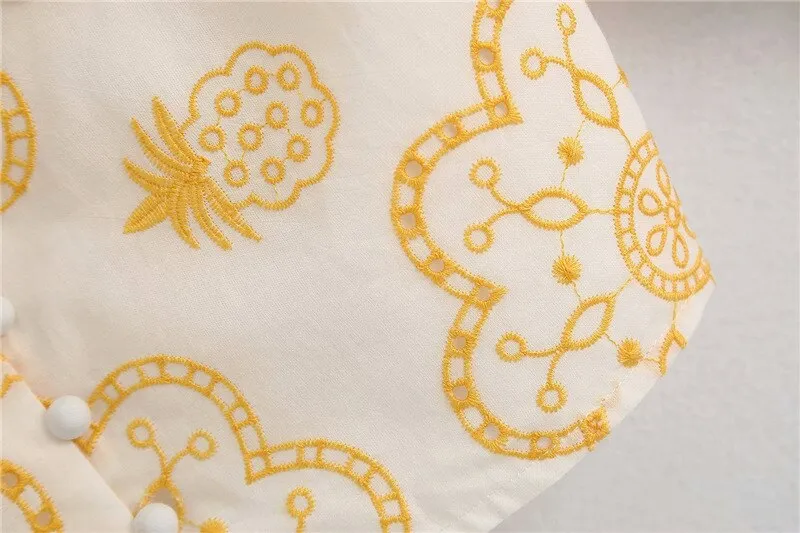 EMBROIDERY CROPPED BLOUSE