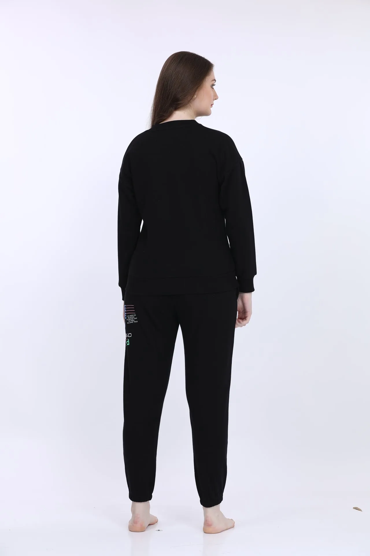Fleece Winter Black Co-ord Set