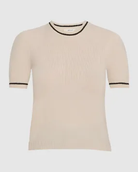Frame The Cashmere Gathered Sweater in Cream