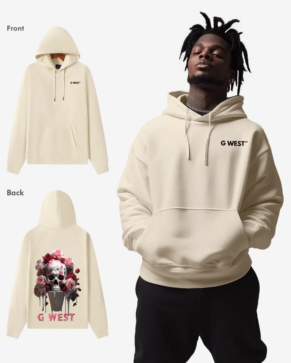 G West Ice Cream Skull Heavy Premium Oversized Hoodie