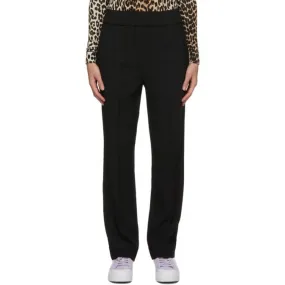 GANNI Black Heavy Crepe Trousers