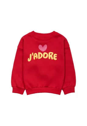 Girls Red J'ADORE Fleece Sweatshirt