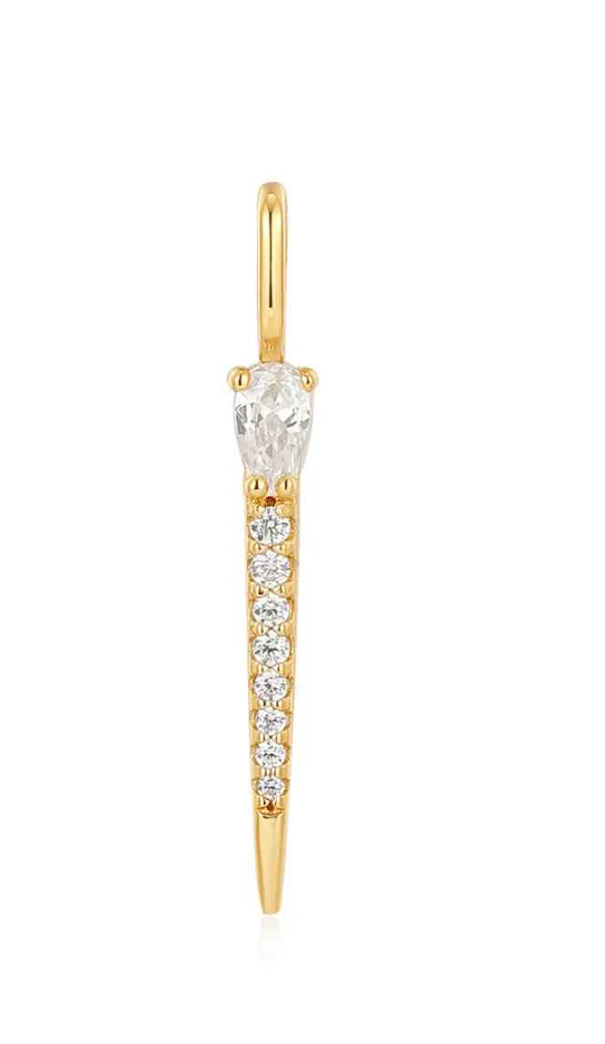Gold Sparkle Bar Charm
