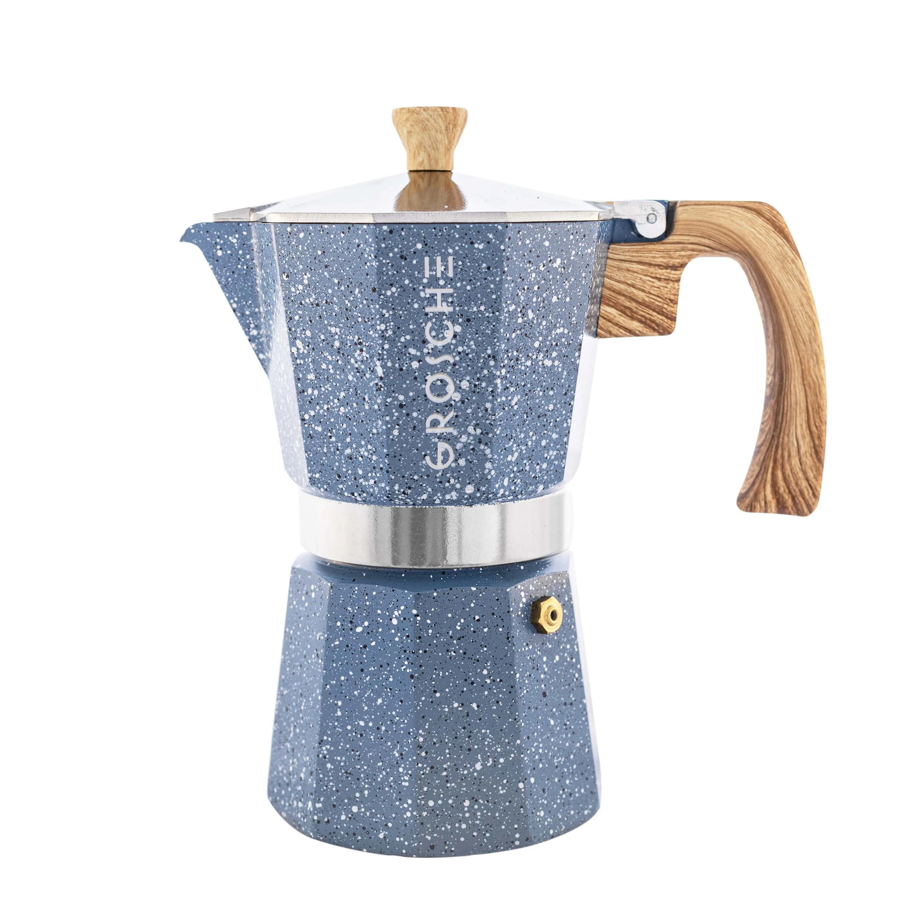 GROSCHE MILANO STONE Stovetop Espresso Maker, Indigo Blue, Available in 4 sizes - Pack of 4