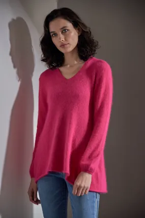 Helix Stripe Sweater - Hot Pink