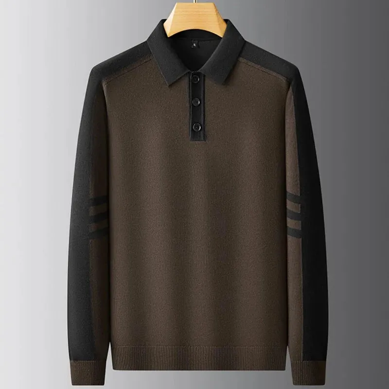 High End Warm Lapel Wool Sweater