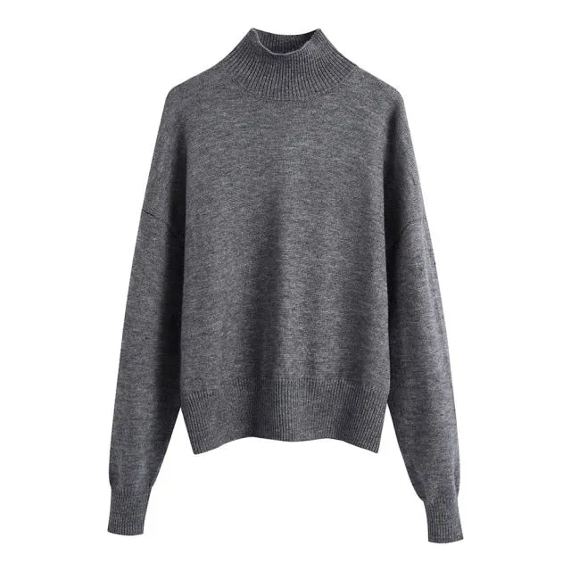 HIGH NECK KNIT SWEATER