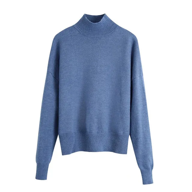 HIGH NECK KNIT SWEATER