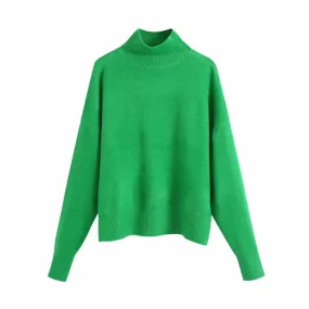 HIGH NECK KNIT SWEATER