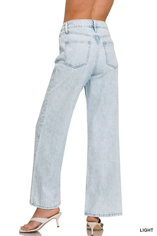 Hight Waist Straight Leg Jeans