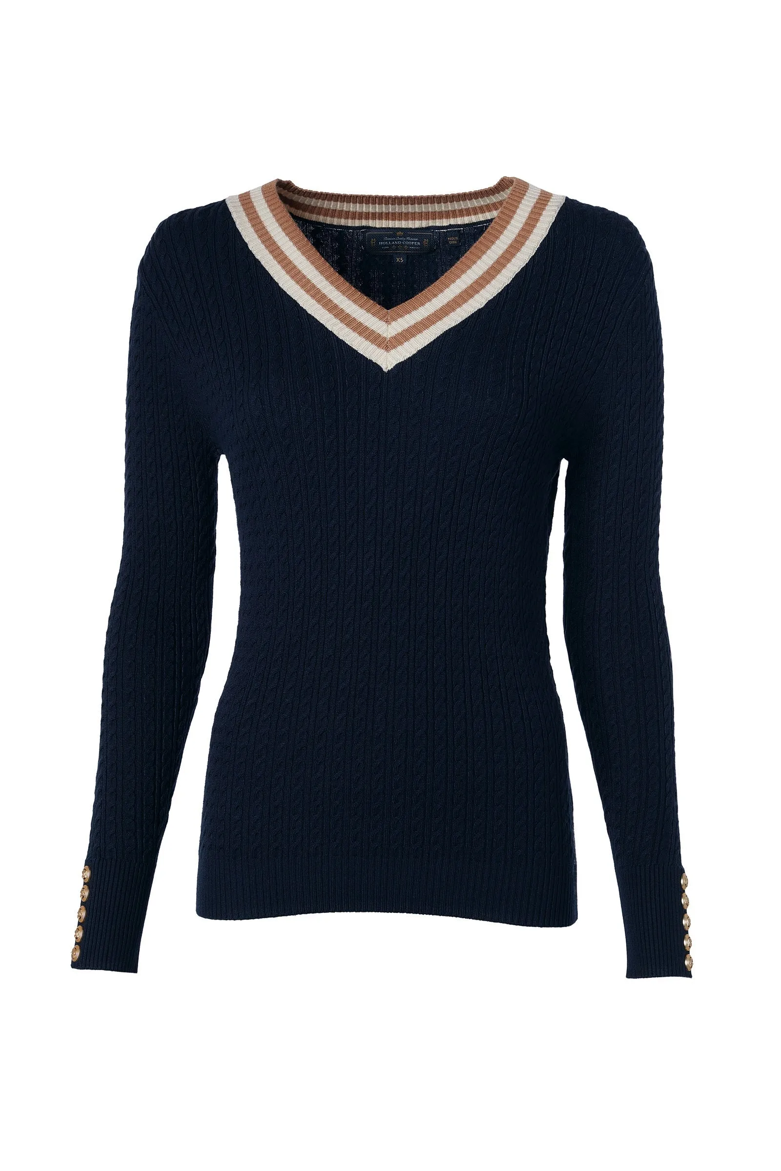 Holland Cooper Zoe Knit Ladies Knitwear in Ink Navy