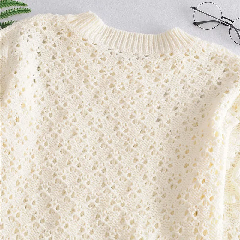 HOLLOW OUT KNITTED SWEATER