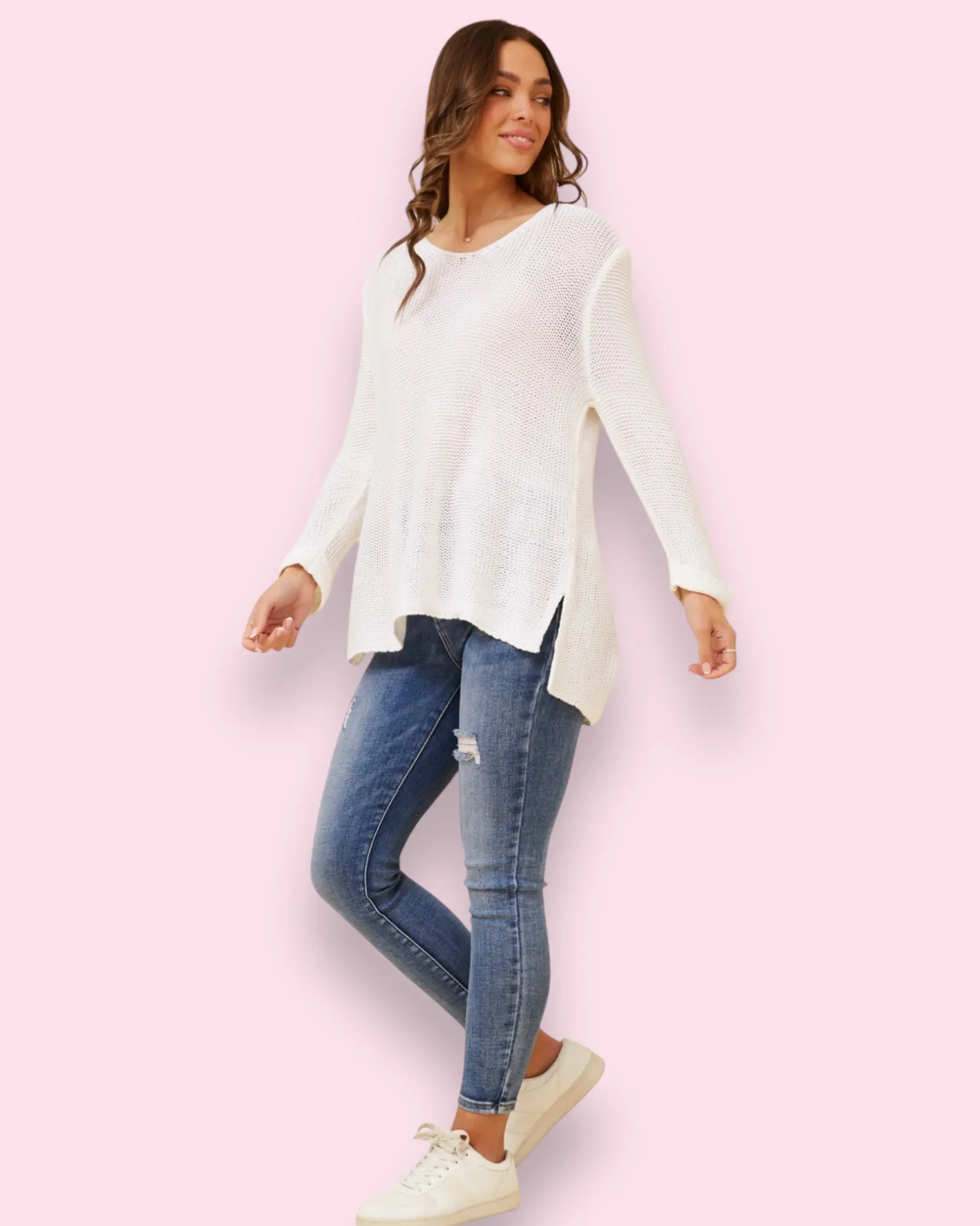 Maddie Knit - White