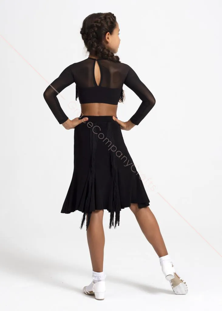 Mesh Fringed Short Top