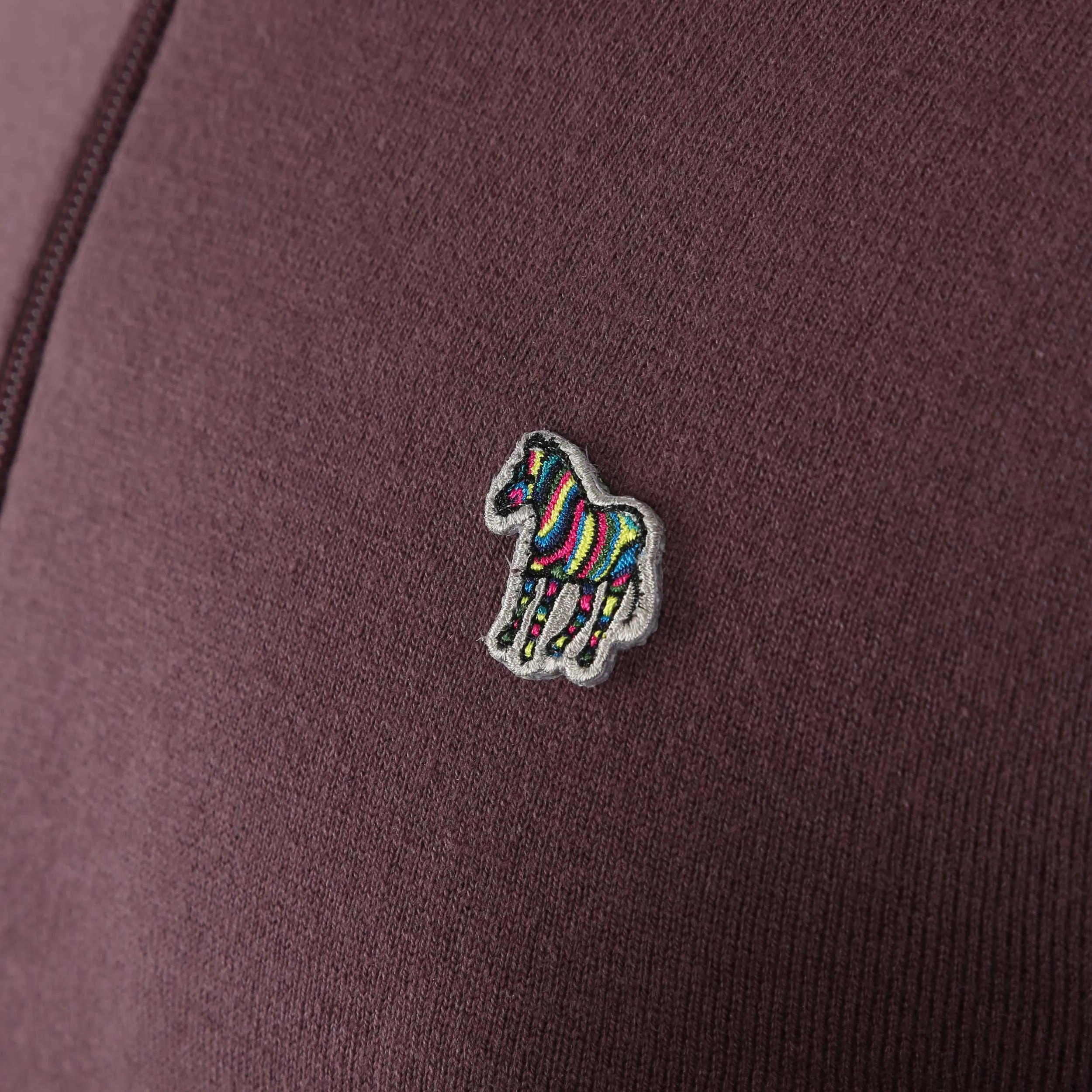 Paul Smith Zip Neck Zeb Bad Knitwear in Plum