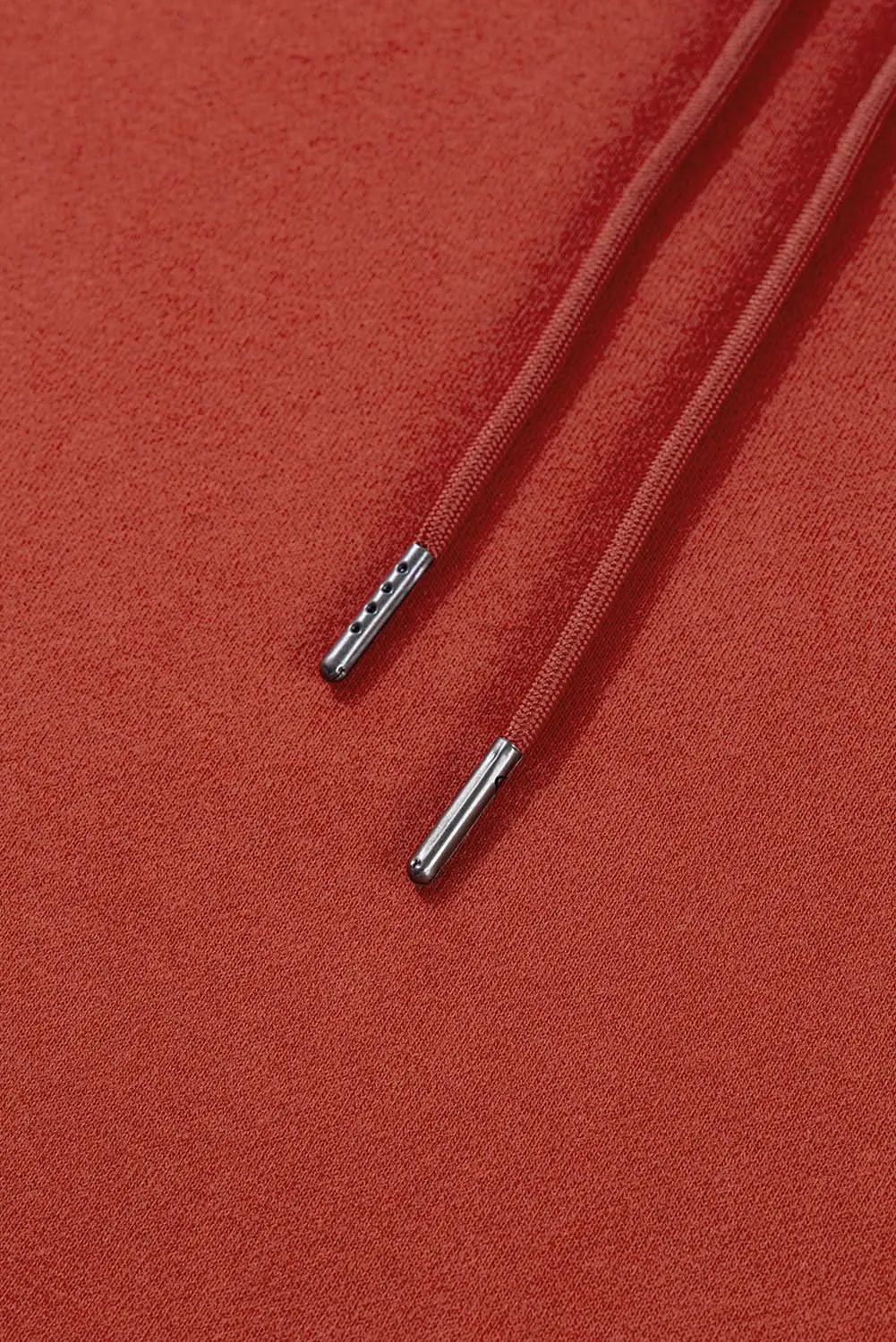 Red clay oversized drawstring hoodie