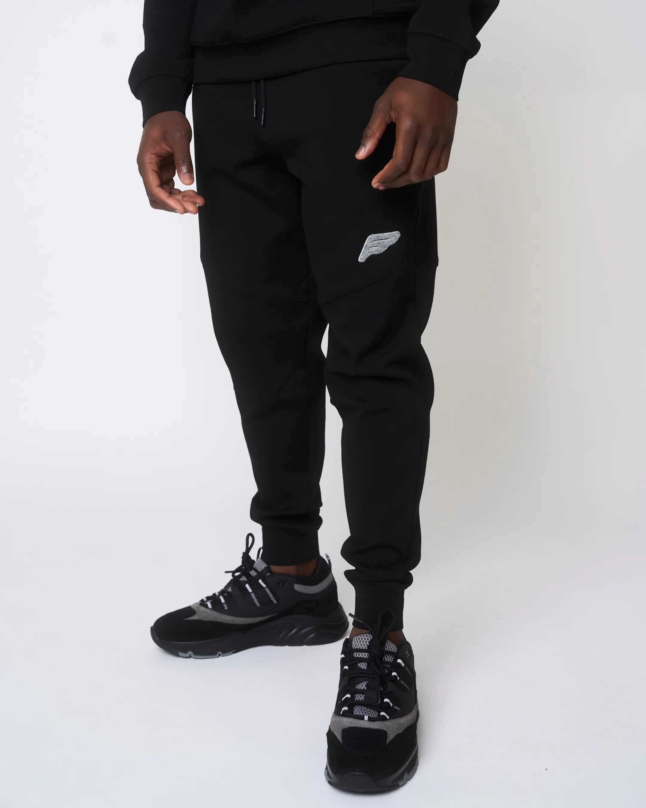 Sable Black Tech Jog Pants