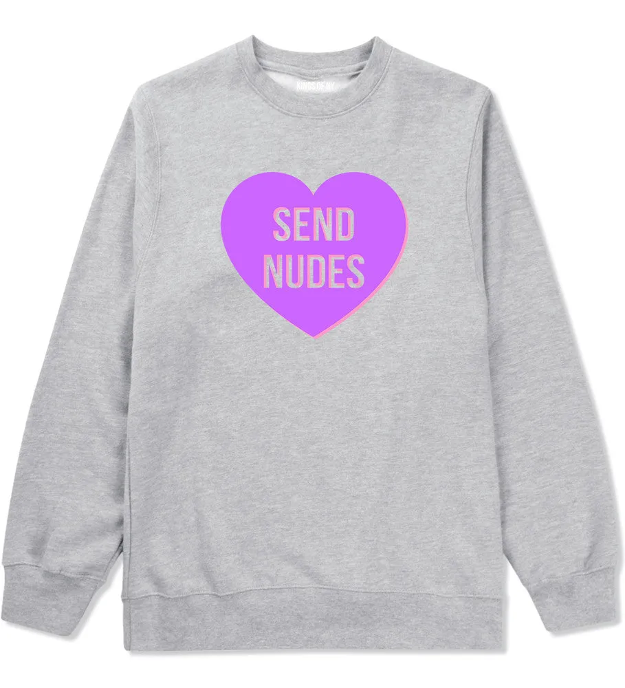 Send Nudes Heart Crewneck Sweatshirt