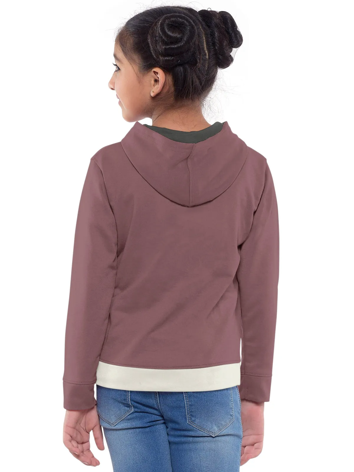 Trendy Printed Full Sleeve / Long Sleeve Hooded Sweatshirt for Girls