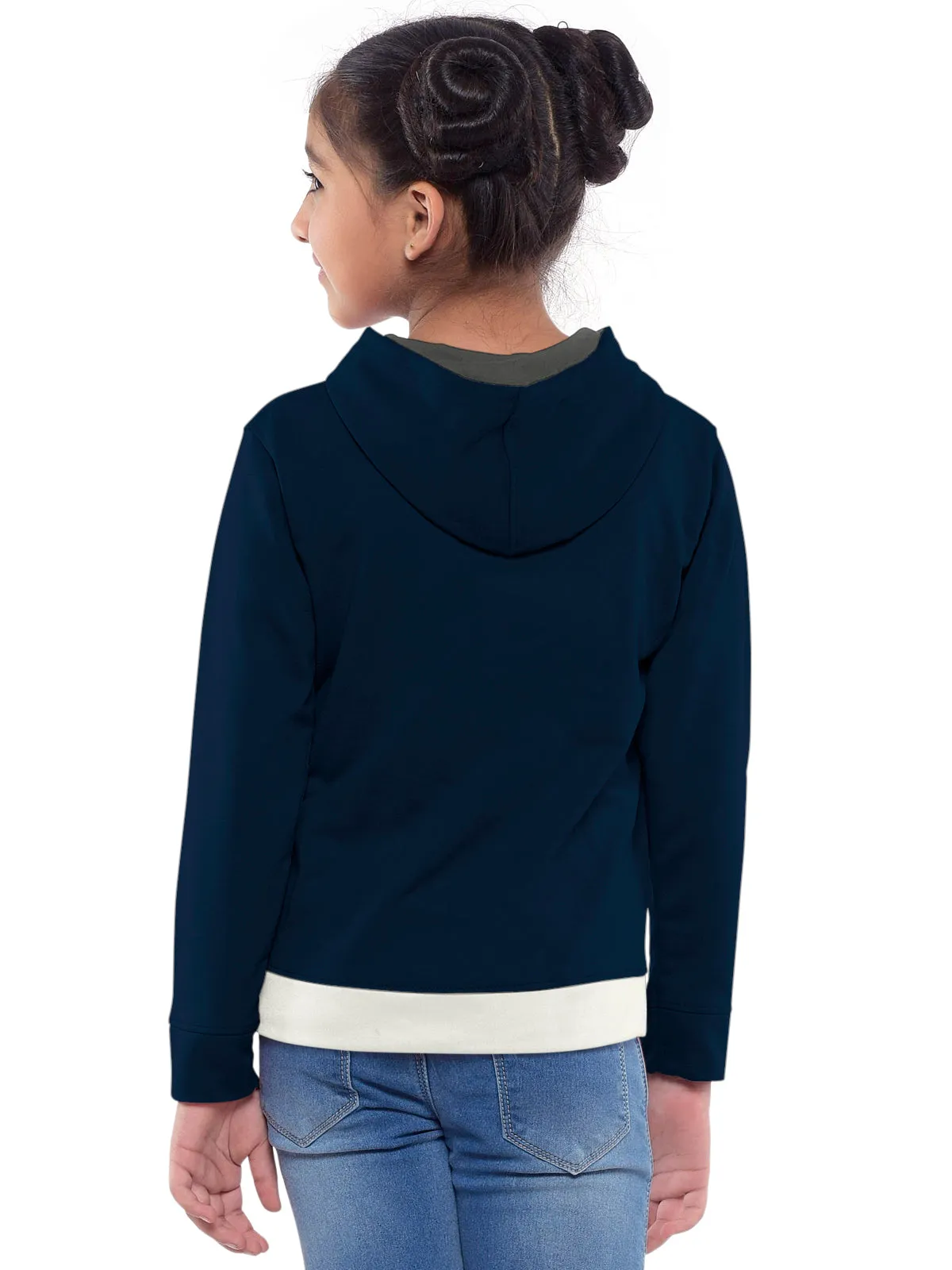 Trendy Printed Full Sleeve / Long Sleeve Hooded Sweatshirt for Girls