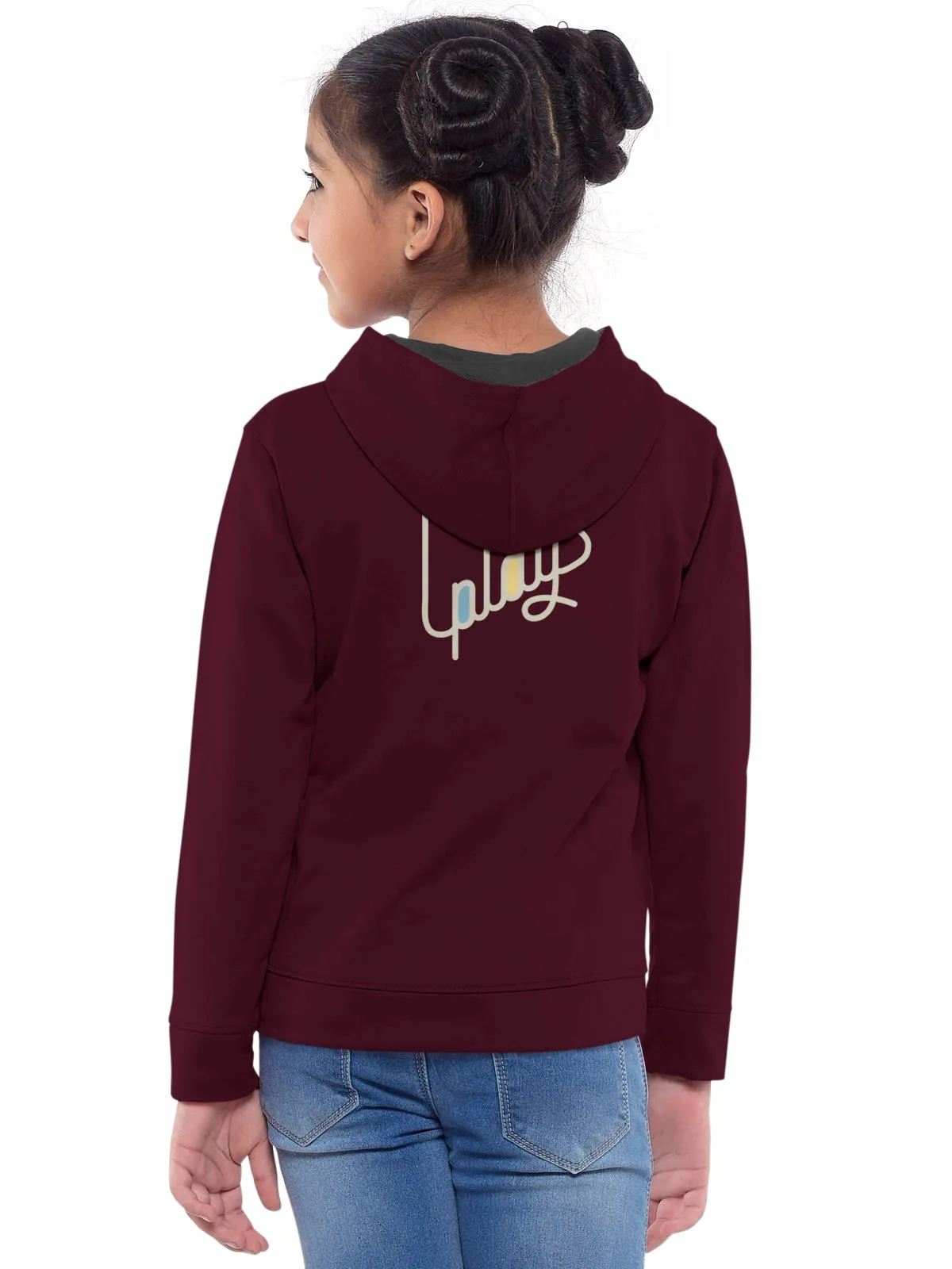 Trendy Printed Full Sleeve / Long Sleeve Hooded Sweatshirt for Girls