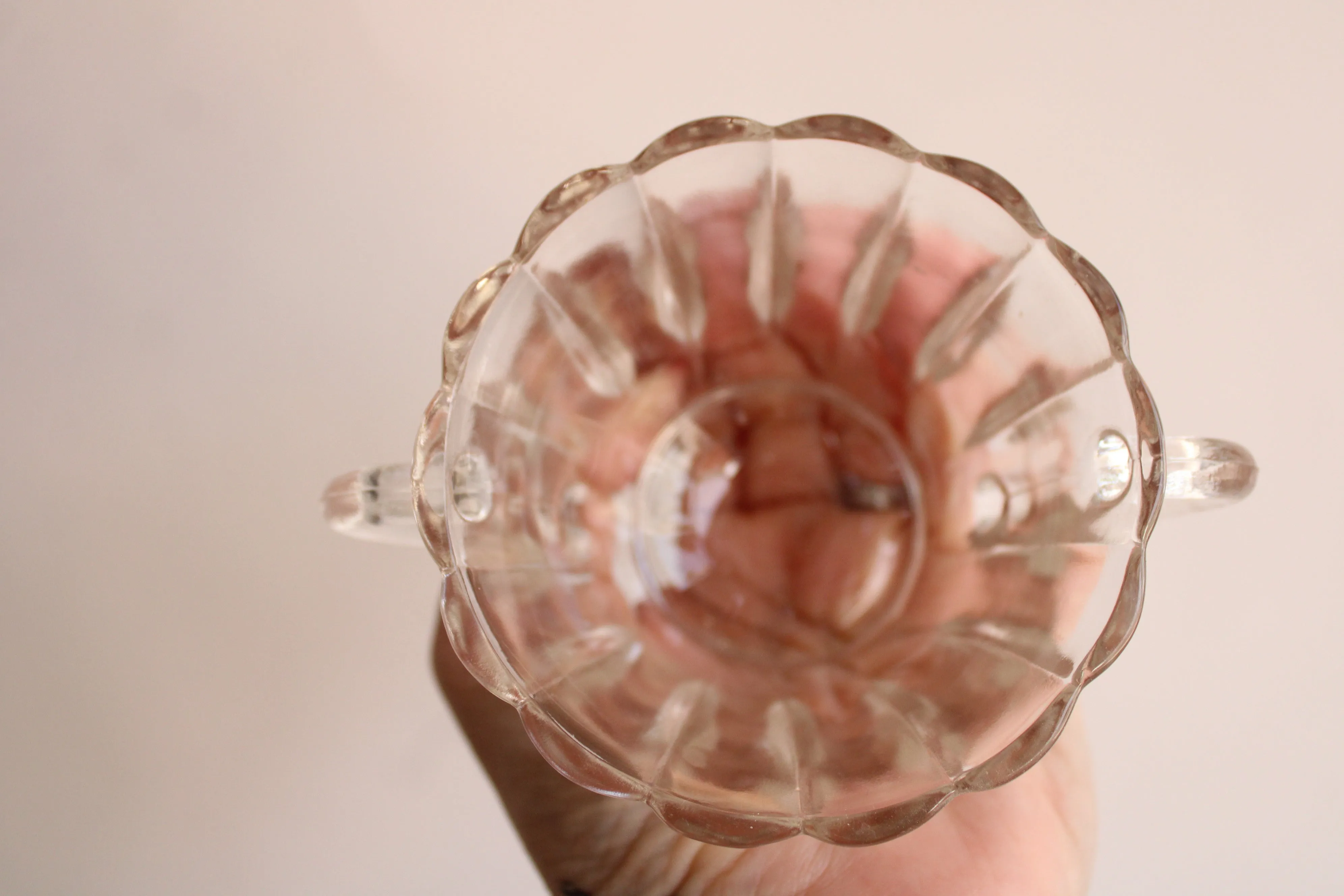 Vintage Glass Sugar and Creamer Set