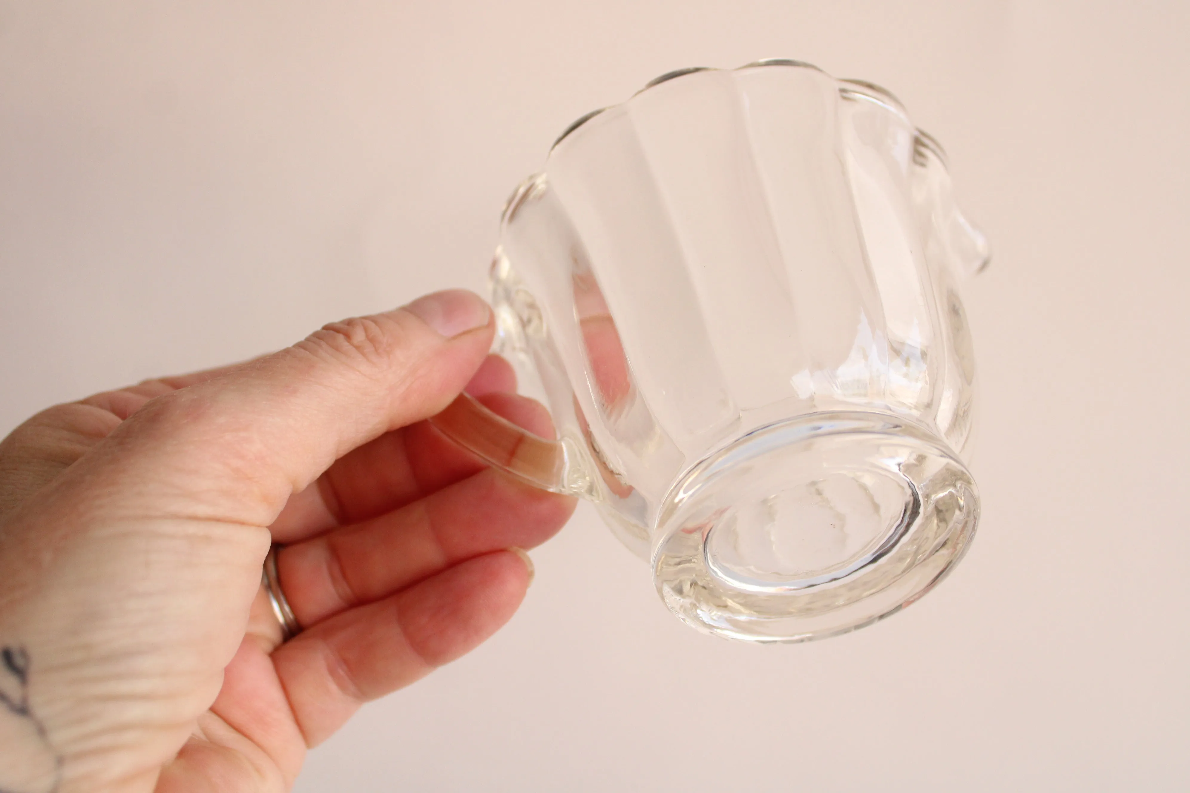 Vintage Glass Sugar and Creamer Set