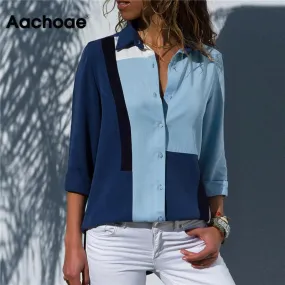 Women Blouses 2019 Fashion Long Sleeve Turn Down Collar Office Shirt Leisure Blouse Shirt Casual Tops Plus Size Blusas Femininas