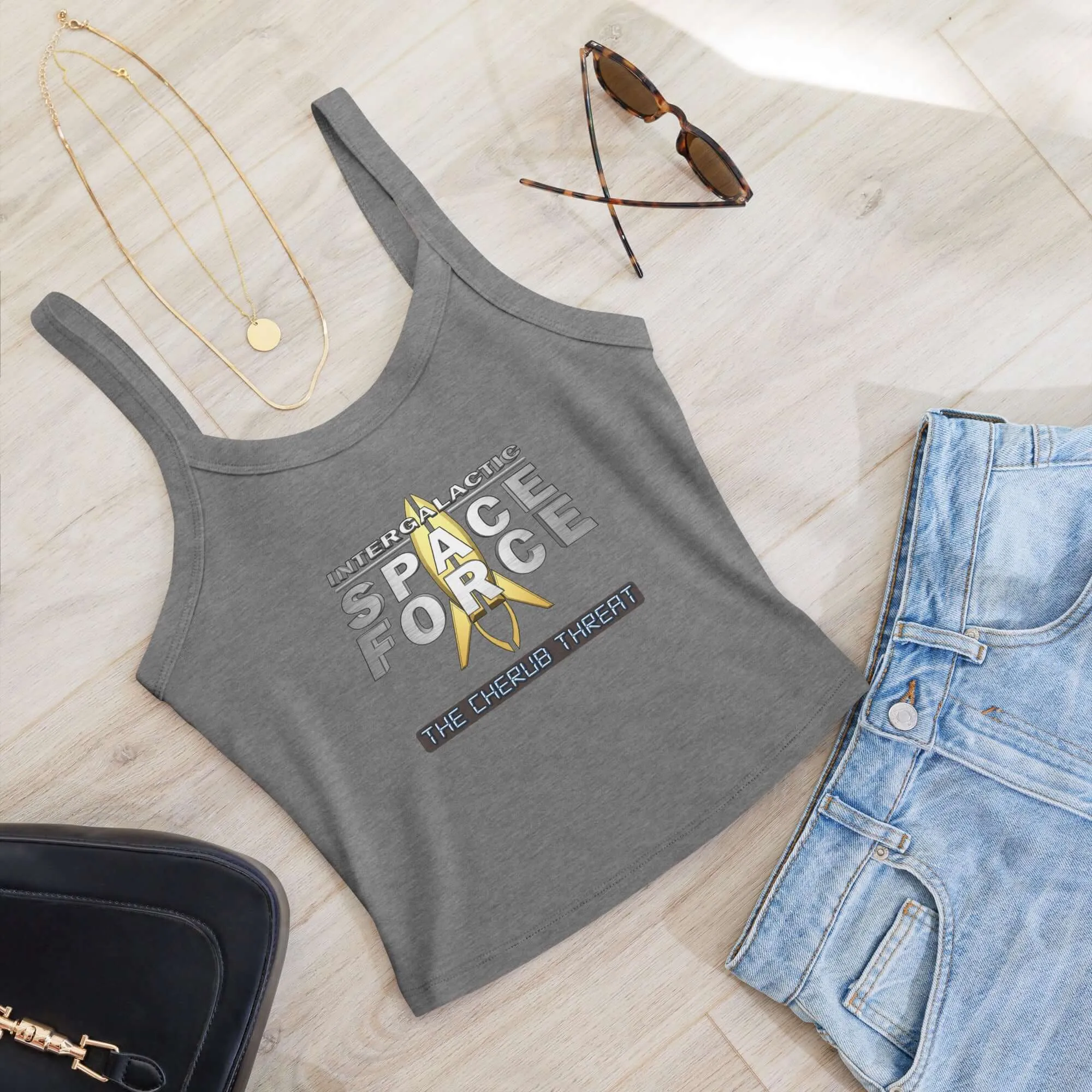 Women’s Micro-Rib Tank Top | Intergalactic Space Force 2 – The Cherub Threat