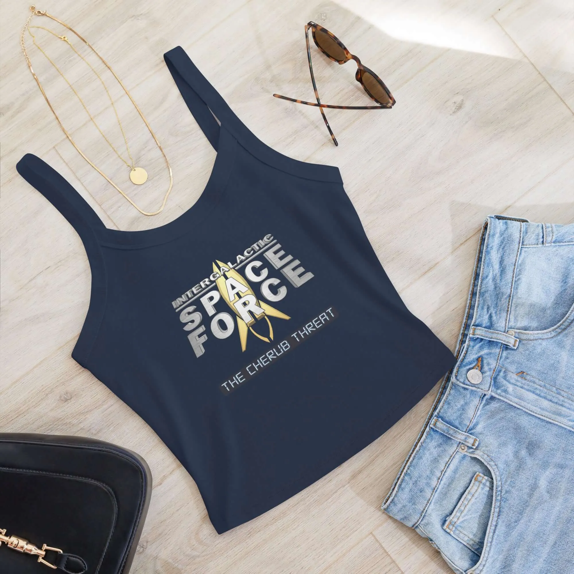 Women’s Micro-Rib Tank Top | Intergalactic Space Force 2 – The Cherub Threat