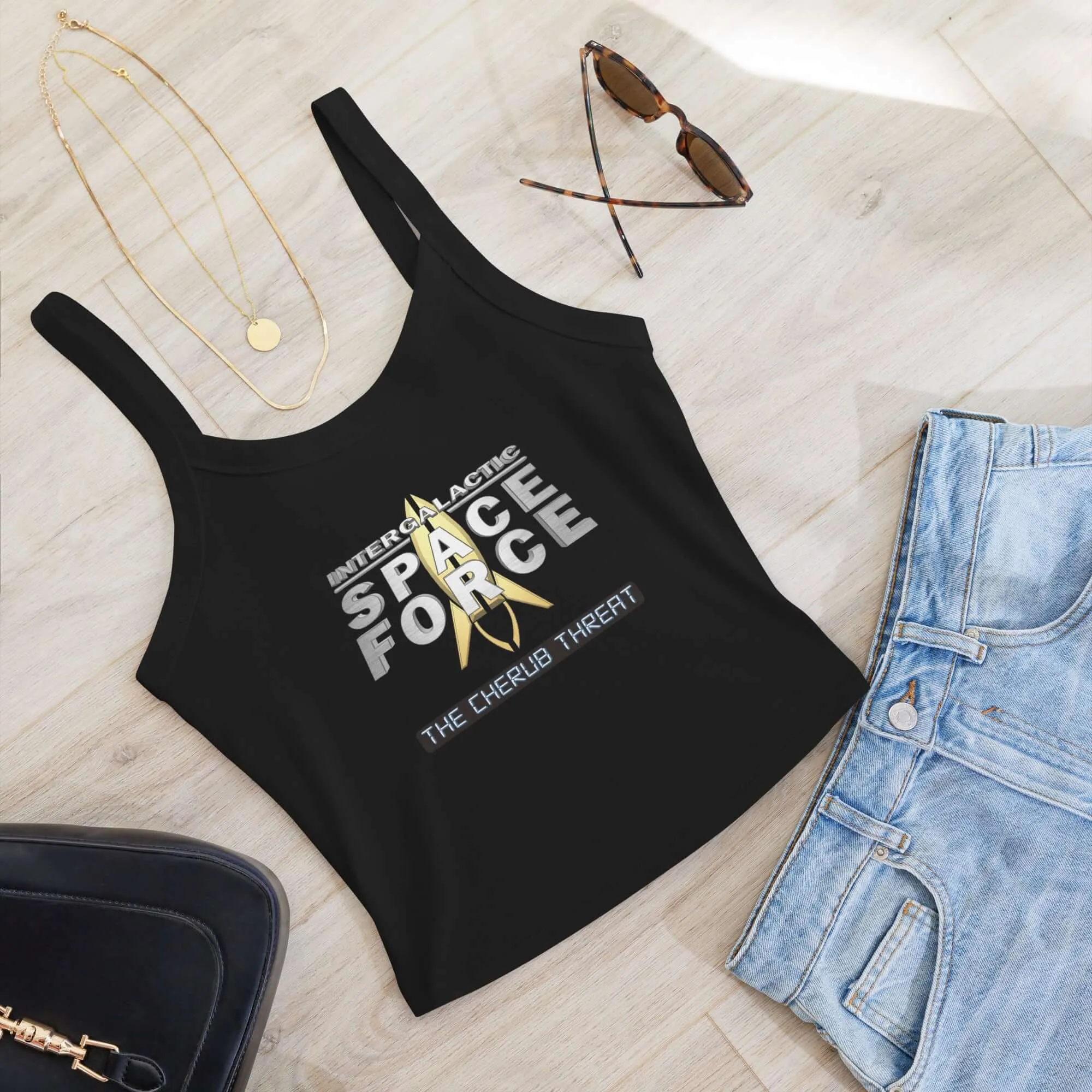 Women’s Micro-Rib Tank Top | Intergalactic Space Force 2 – The Cherub Threat